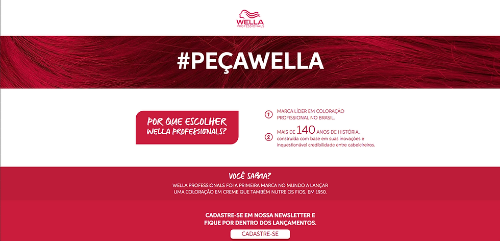 Landing page Wella