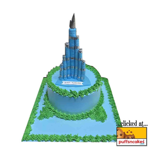 (1261) Burj Khalifa Theme Cake
