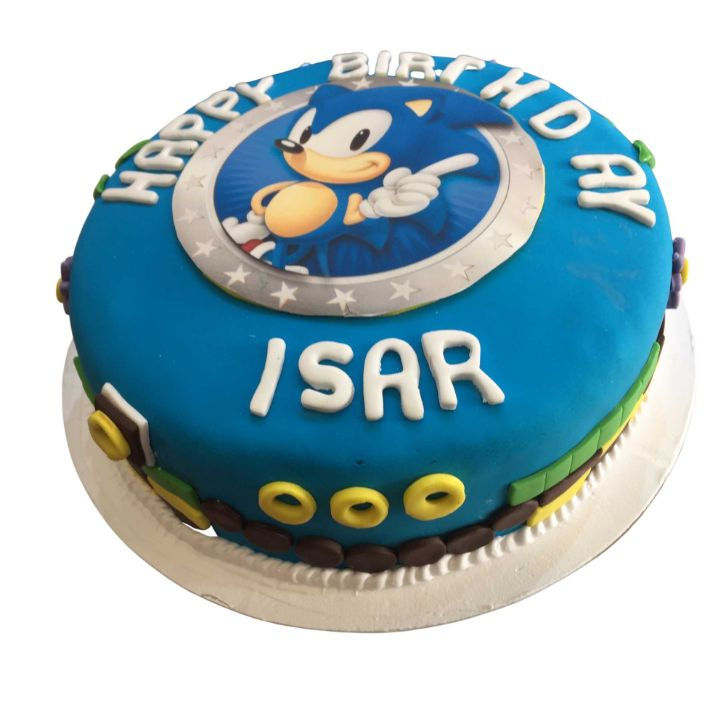 (2) Sonic Fondant Cake