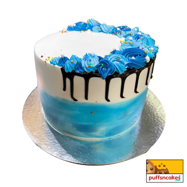 (827) General Theme Blue Cake