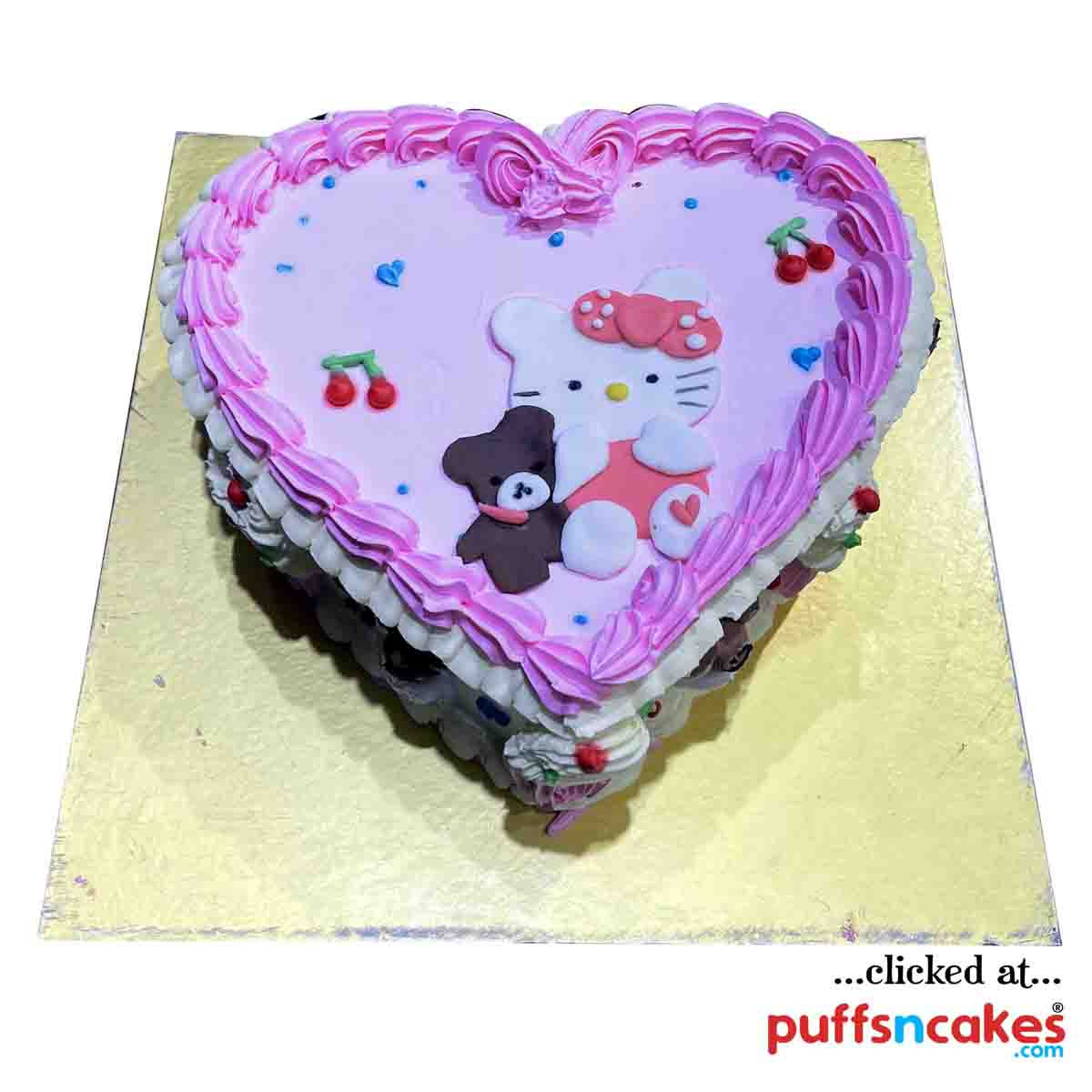 (2152) Heart Shape Pink Cute Cake
