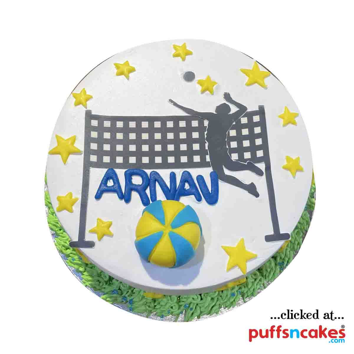 (1759) Volley-Ball Sports Theme Cake