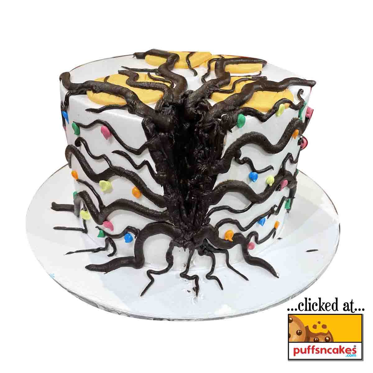 (899) Stranger Things Upside Down Theme Cake