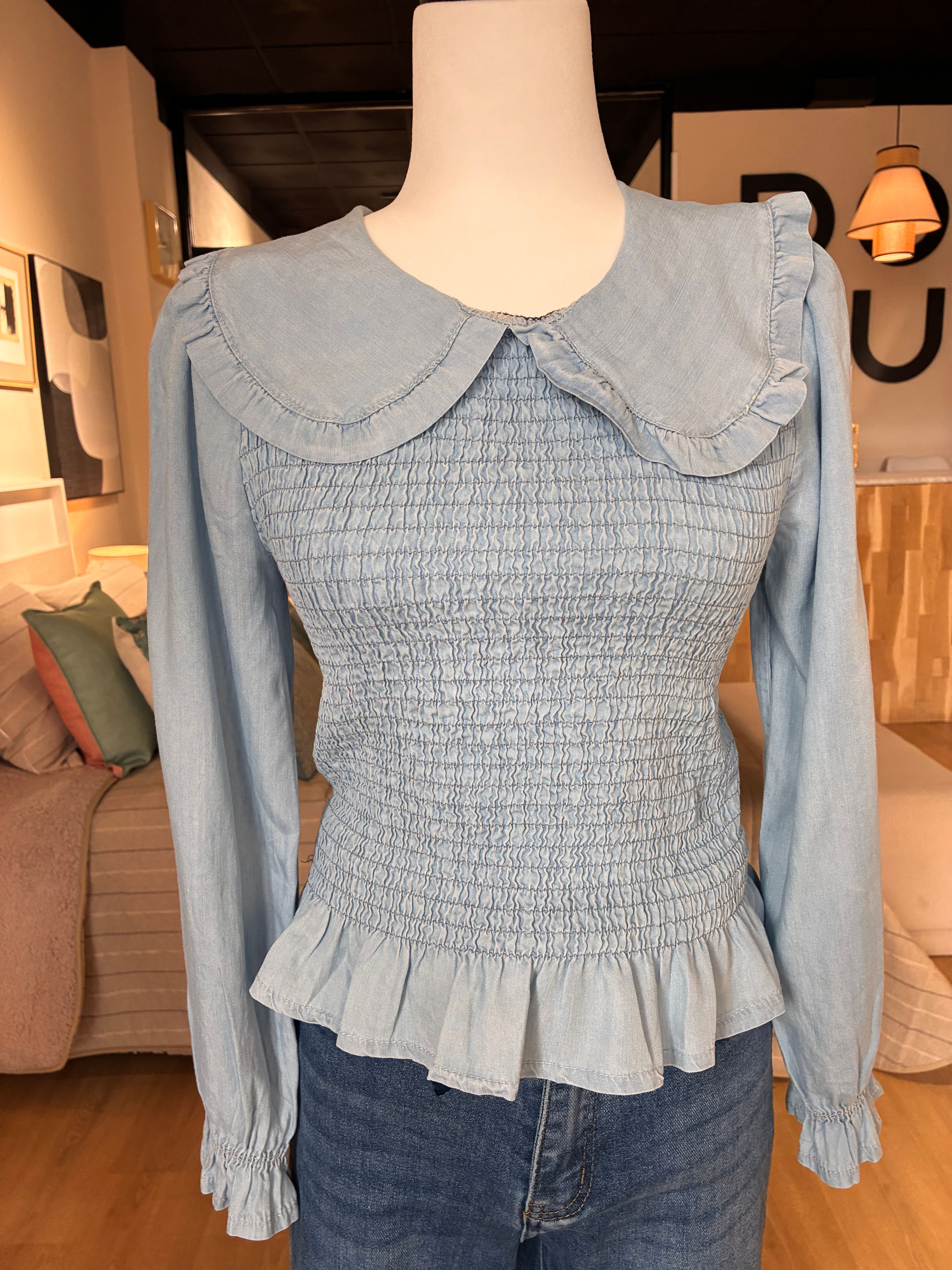 CAMISA AZUL CUELLO