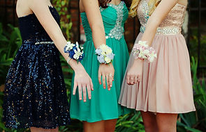 Girls Dressed for School Dance