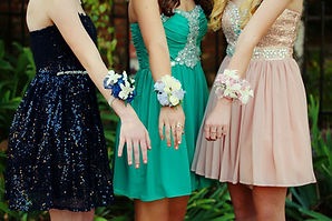 Girls Dressed for School Dance