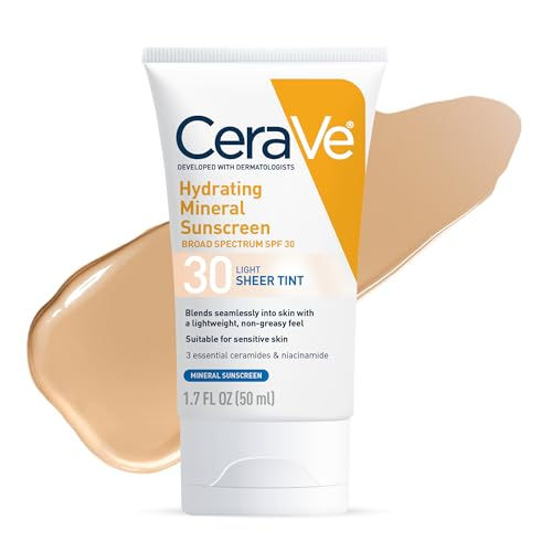 CeraVe Hydrating Mineral Sunscreen SPF 30 with Sheer Tint – Tinted Mineral Face
