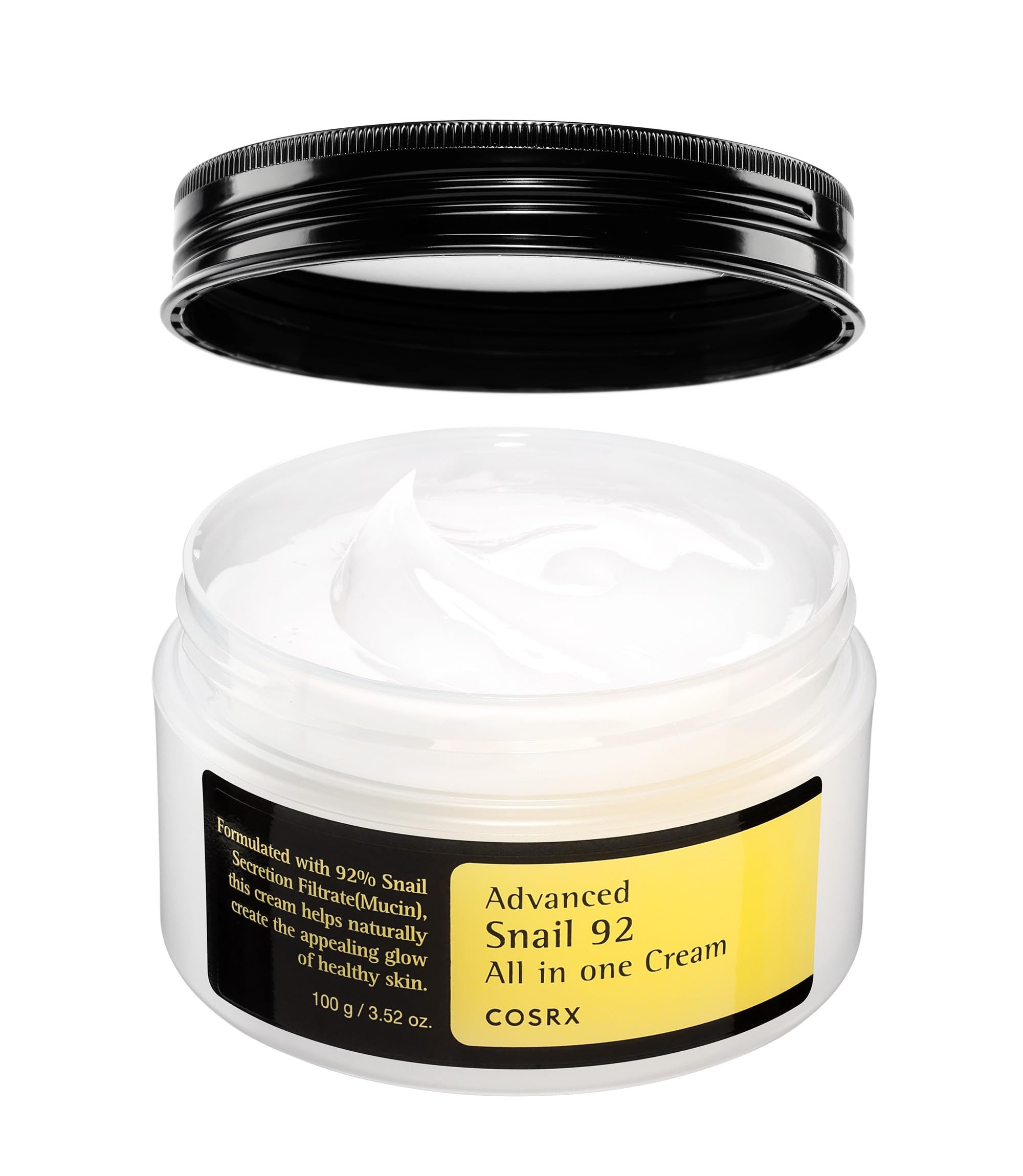 COSRX Snail Mucin 92% Face Moisturizer 3.52 Oz Lightweight Moisturing Cream for 