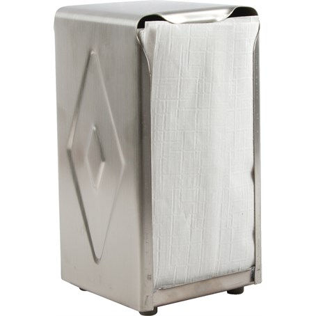 San Jamar Stainless Steel Tallfold Tabletop Napkin Dispenser