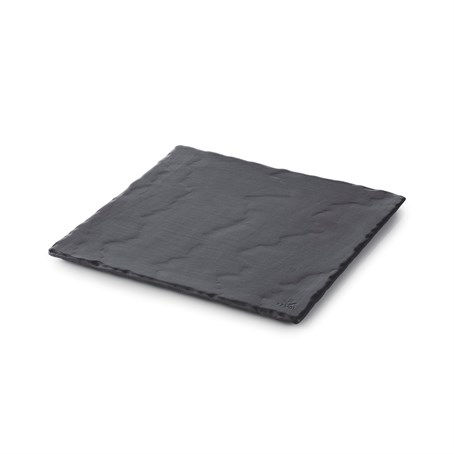 Basalt squareuare Plate 15cm Matt Slate Style