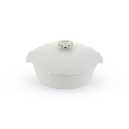 Revolution Shallow Cocotte 11''/28cm Satin-White Induction