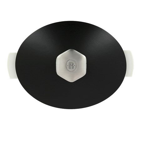 Revolution Ss-Handle Lid For Oval Cocotte Satin Black