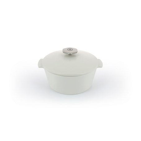 Revolution Round Cocotte 9''/22cm Satin-White Induction