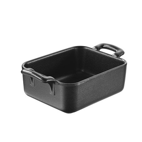 Belle Cuisine Individual Rectangular Dish 12X10cm Cast Iron Style
