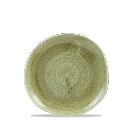 Stonecast Patina Burnished Green Round Trace Plate 7 1/4"