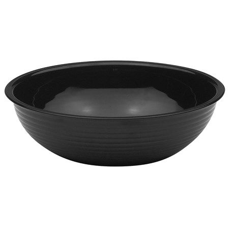 Cambro 1.6L Black Polycarbonate Ribbed Bowl