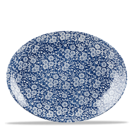 Victorian Calico Prague Orbit Oval Coupe Plate 12.5"