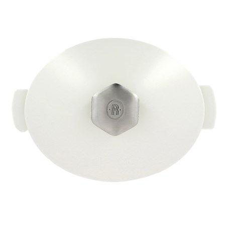 Revolution Ss-Handle Lid For Oval Cocotte Satin-White