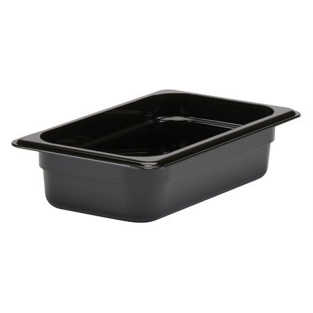Cambro 65mm Deep 1/4 Black Polycarbonate GN Pan