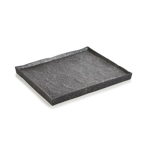 Solstice Rectangular Plate 21cm Cosmos Platinum