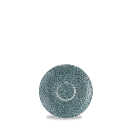 Raku Topaz Blue  Cappuccino Saucer 6.25"