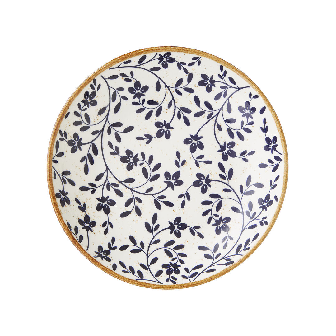 Flora Blue Coupe Bowl 21.6cm 83.5cl (8 1/2" 29 2/5oz)