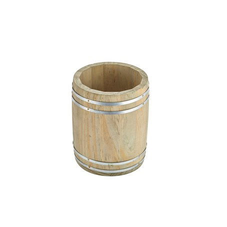 Miniature Wooden Barrel 11.5Dia x 13.5cm