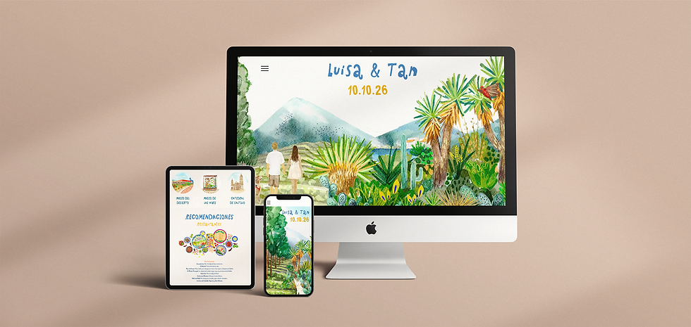 POTESTA DESIGNS LUXURY DESTINATION WEDDING WEBSITE HAND ILLUSTRATIONS WATERCOLOR FOREST IT