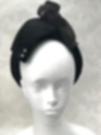 Black Padded Headband Fascinator Velvet  Halo hat