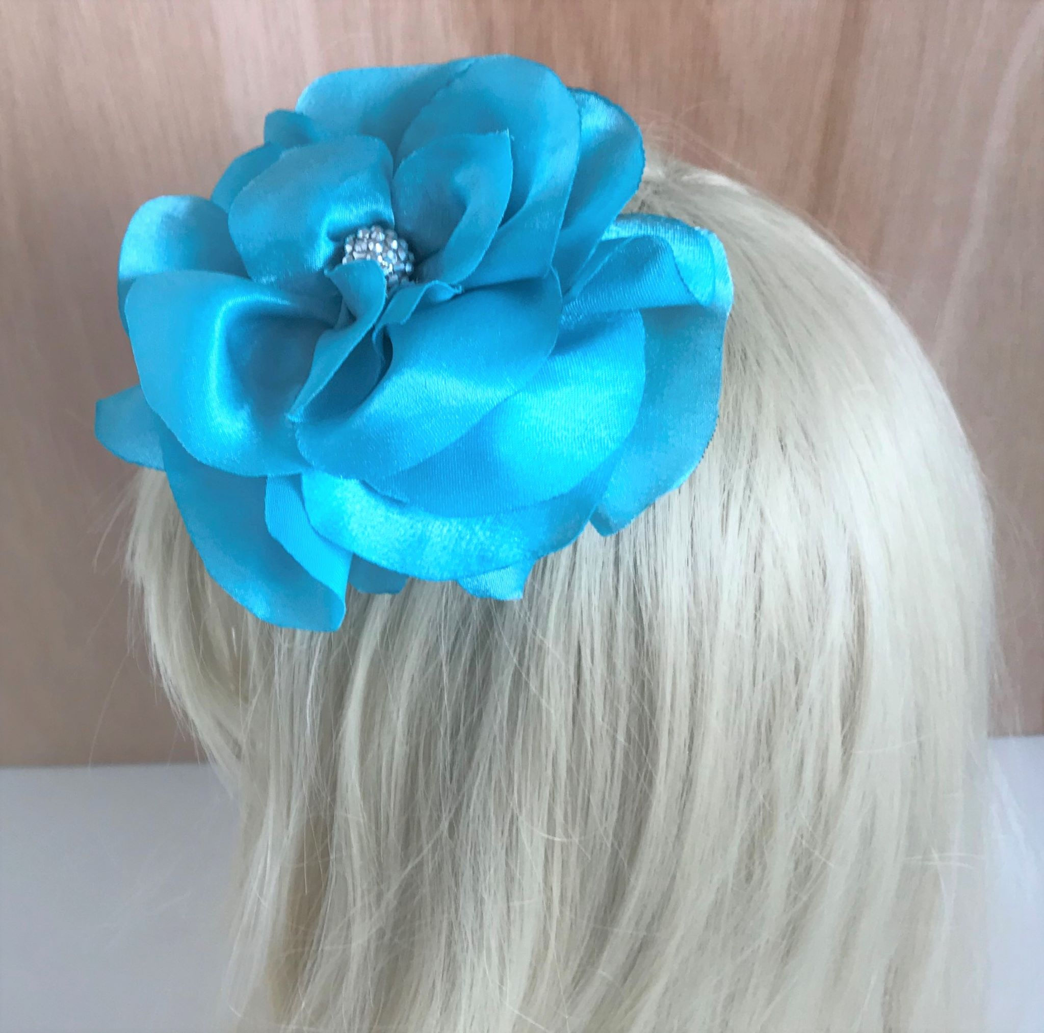 Large flower corsage fascinator brooch clip,