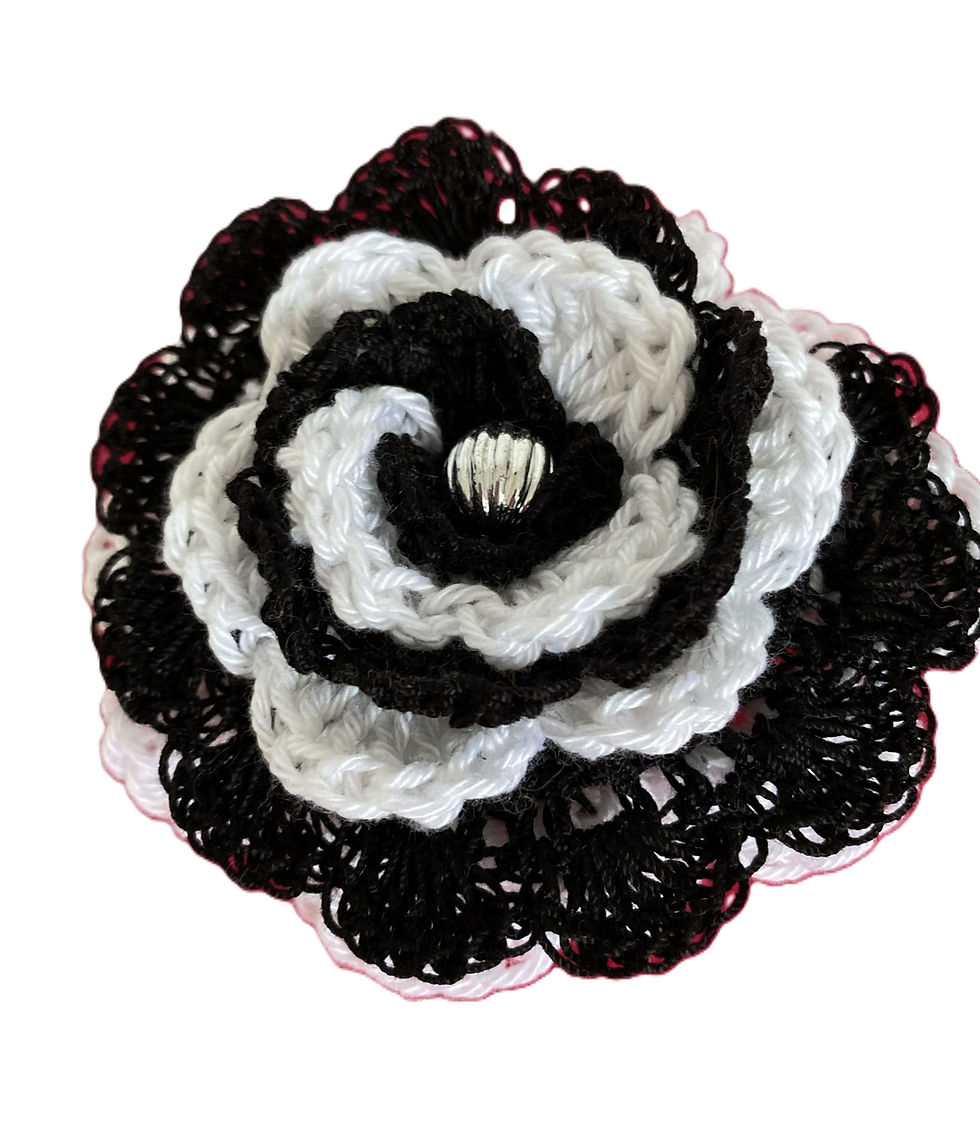 Thumbnail: black and white flower
