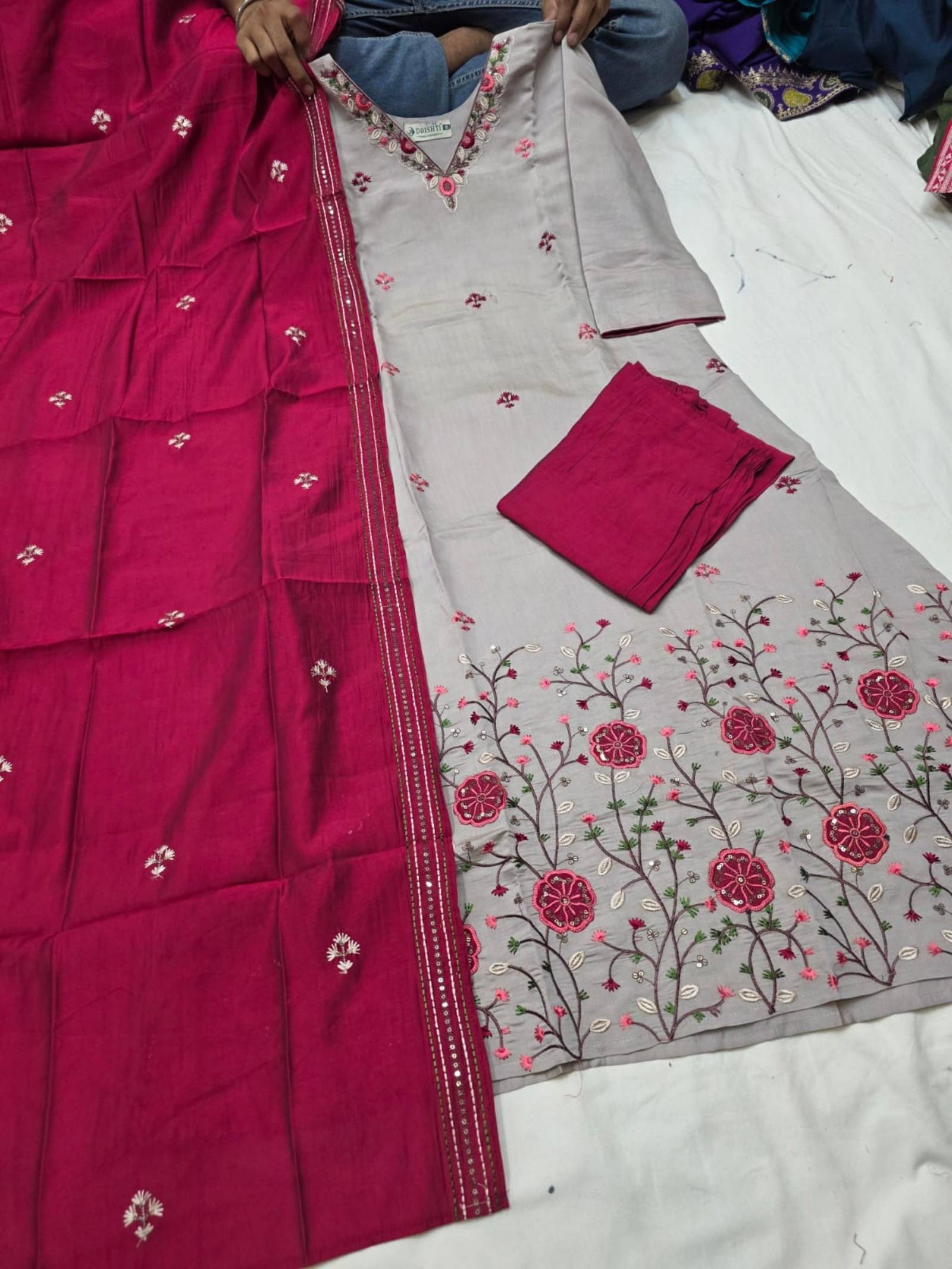 Drishti Embroidered Salwar Kameez Suit Set