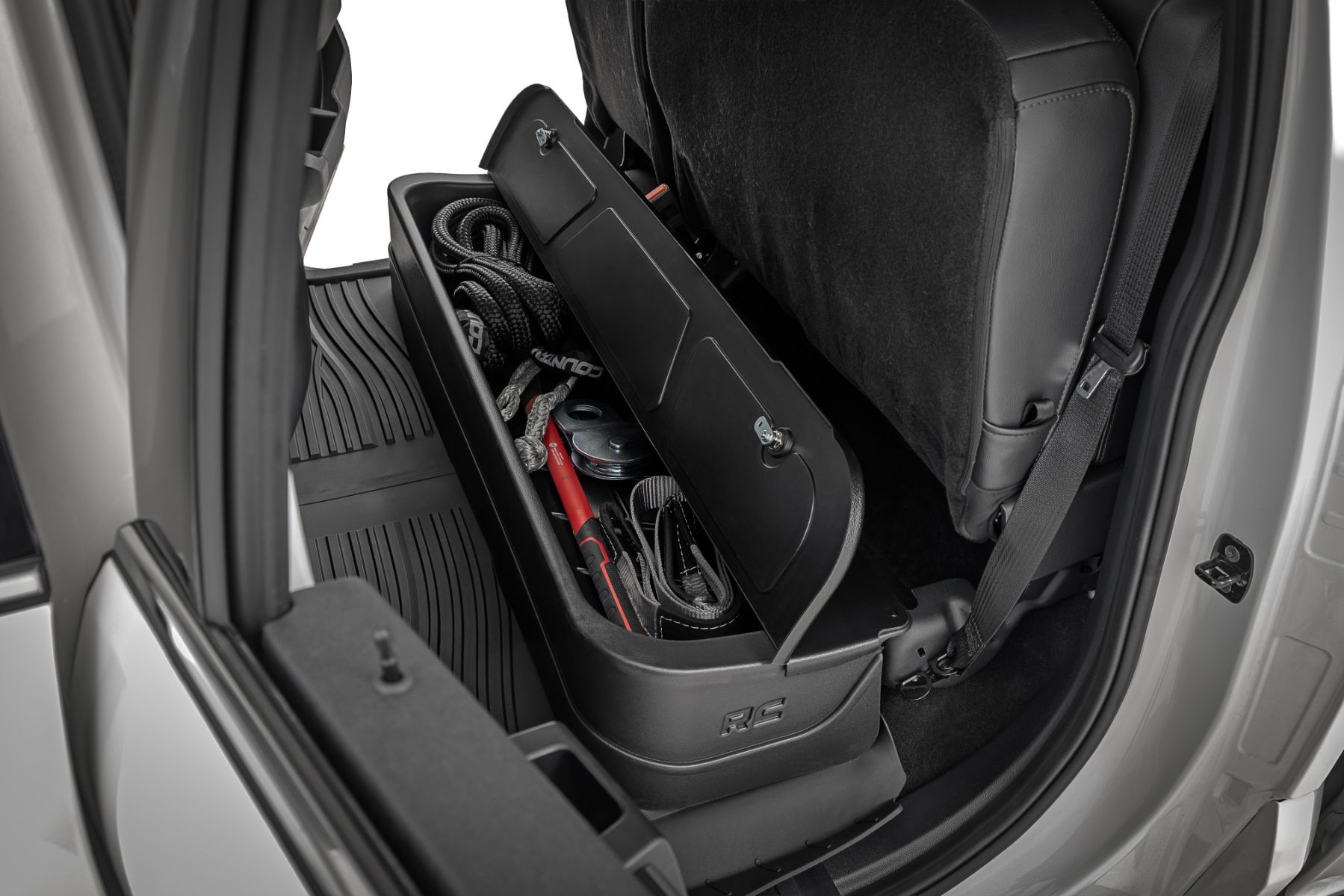Under Seat Storage with Locking Lid