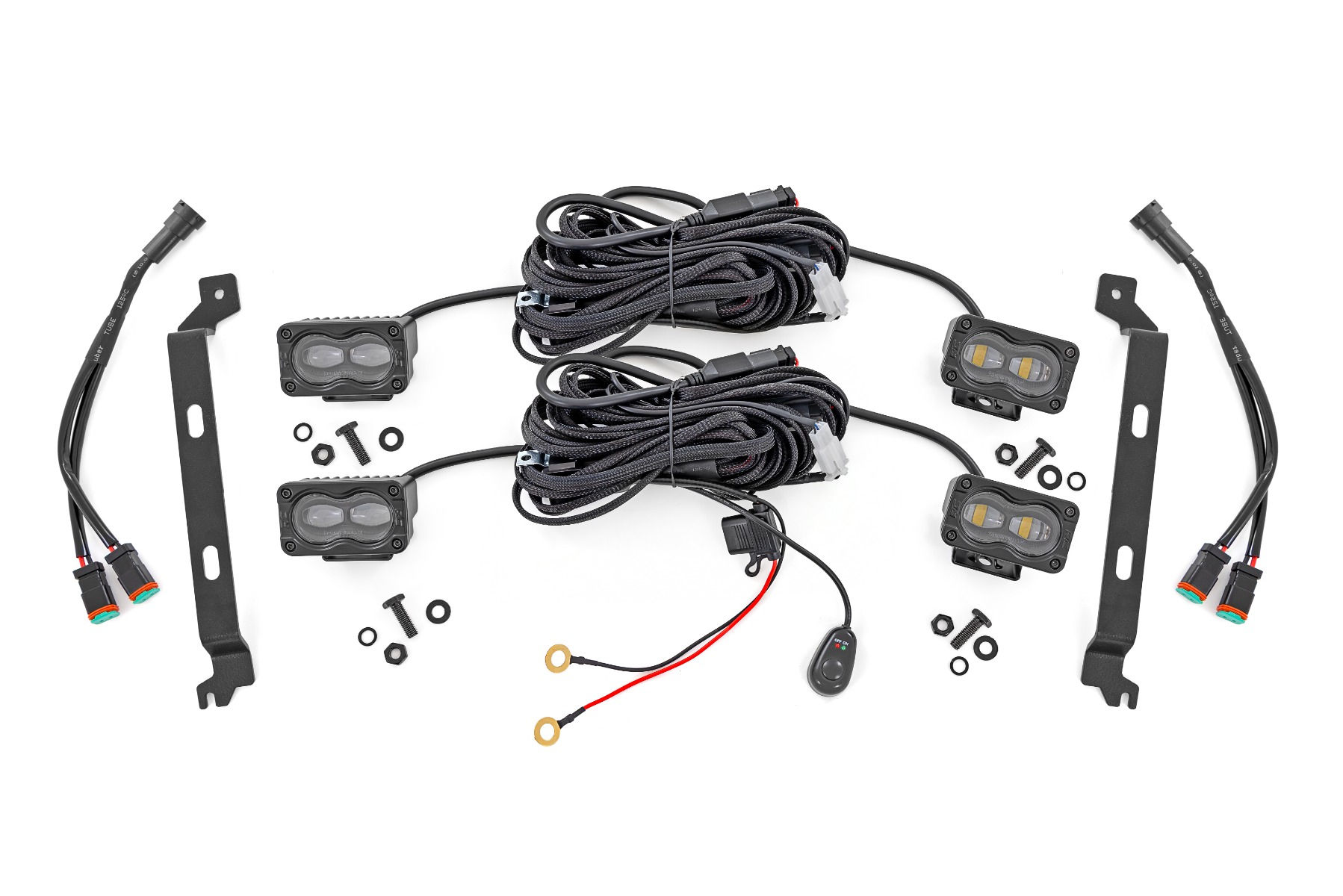LED Fog Light Kit 3x1.75 Inch Black Series Slim