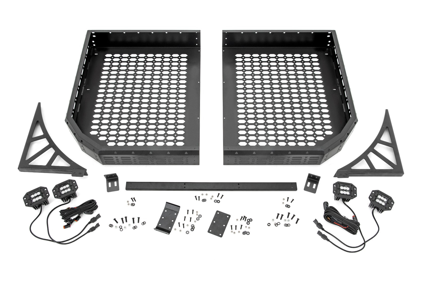 Cargo Rack Dual 2" Black LED Pairs