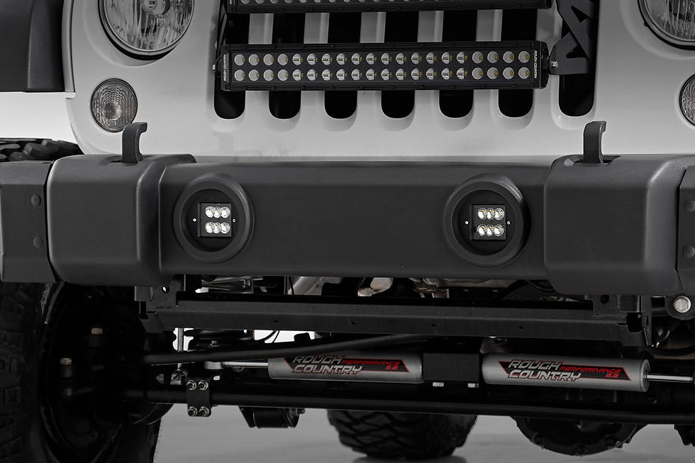 Thumbnail: LED Light Kit - Fog Mount - 2" Black Pair - Jeep