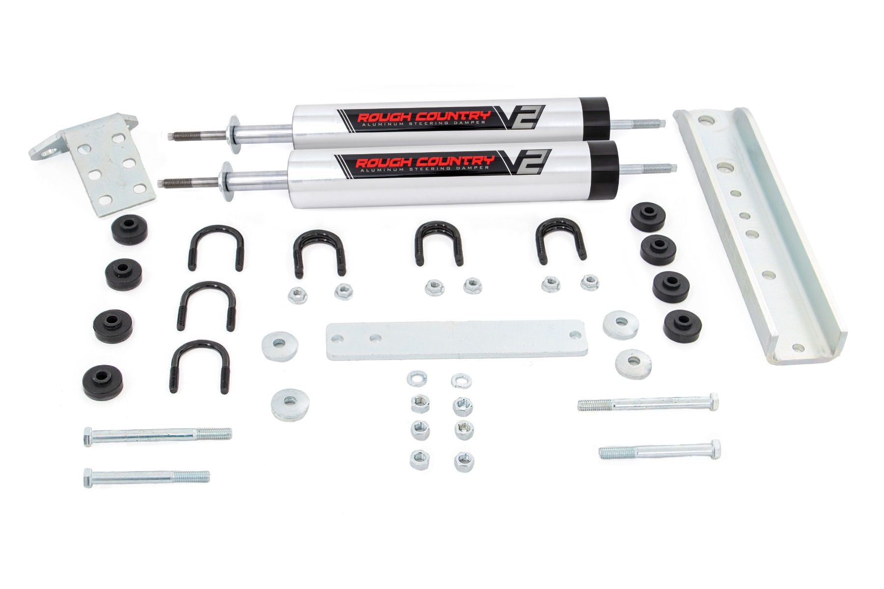 V2 Steering Stabilizer - Dual - Ford 80-98