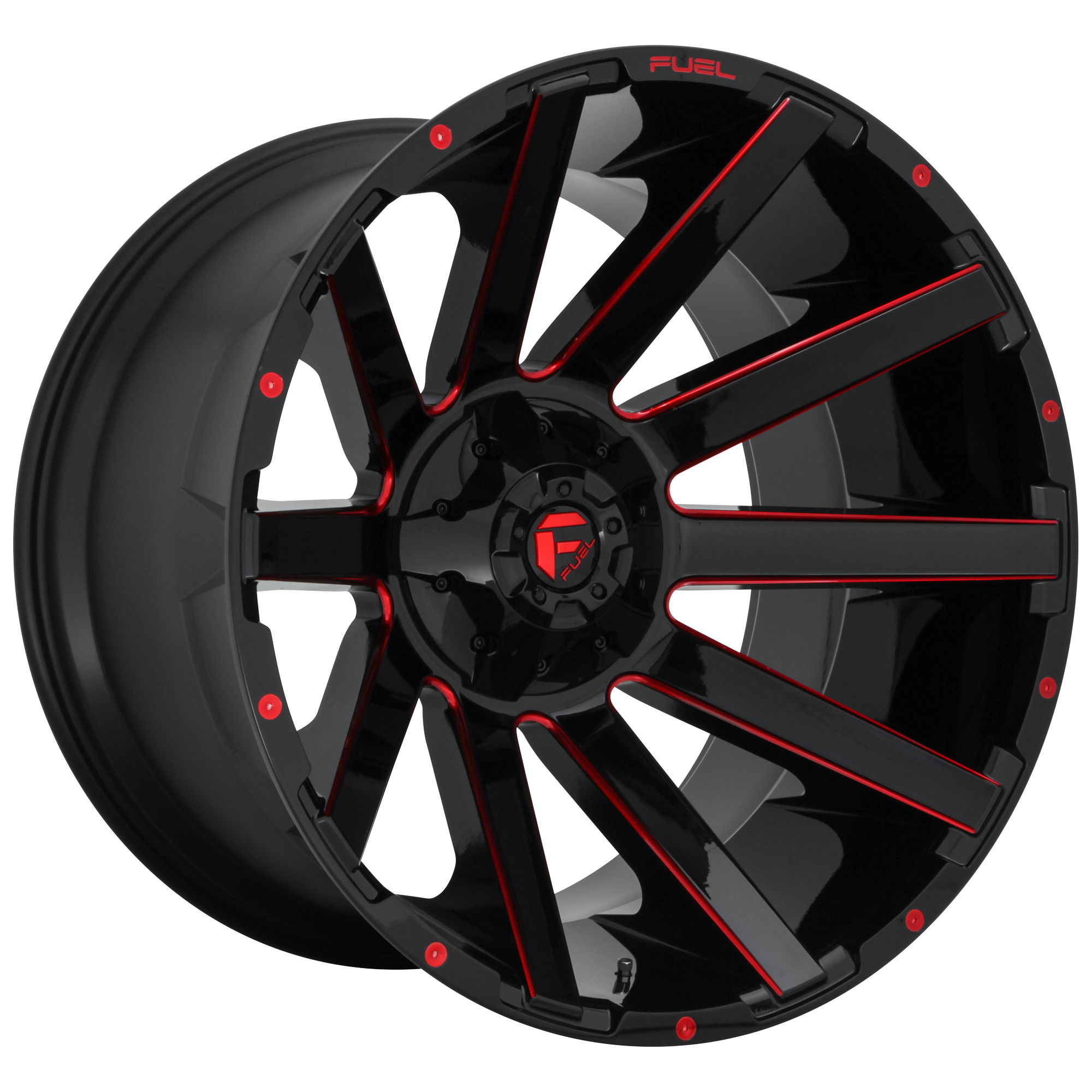 Fuel 1PC D643 CONTRA 22X10 GB W/ RED TINT