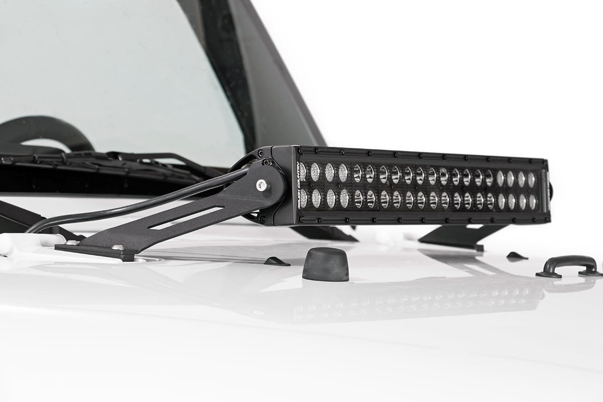 LED Light Mount - Hood - 20" - Jeep 07-18