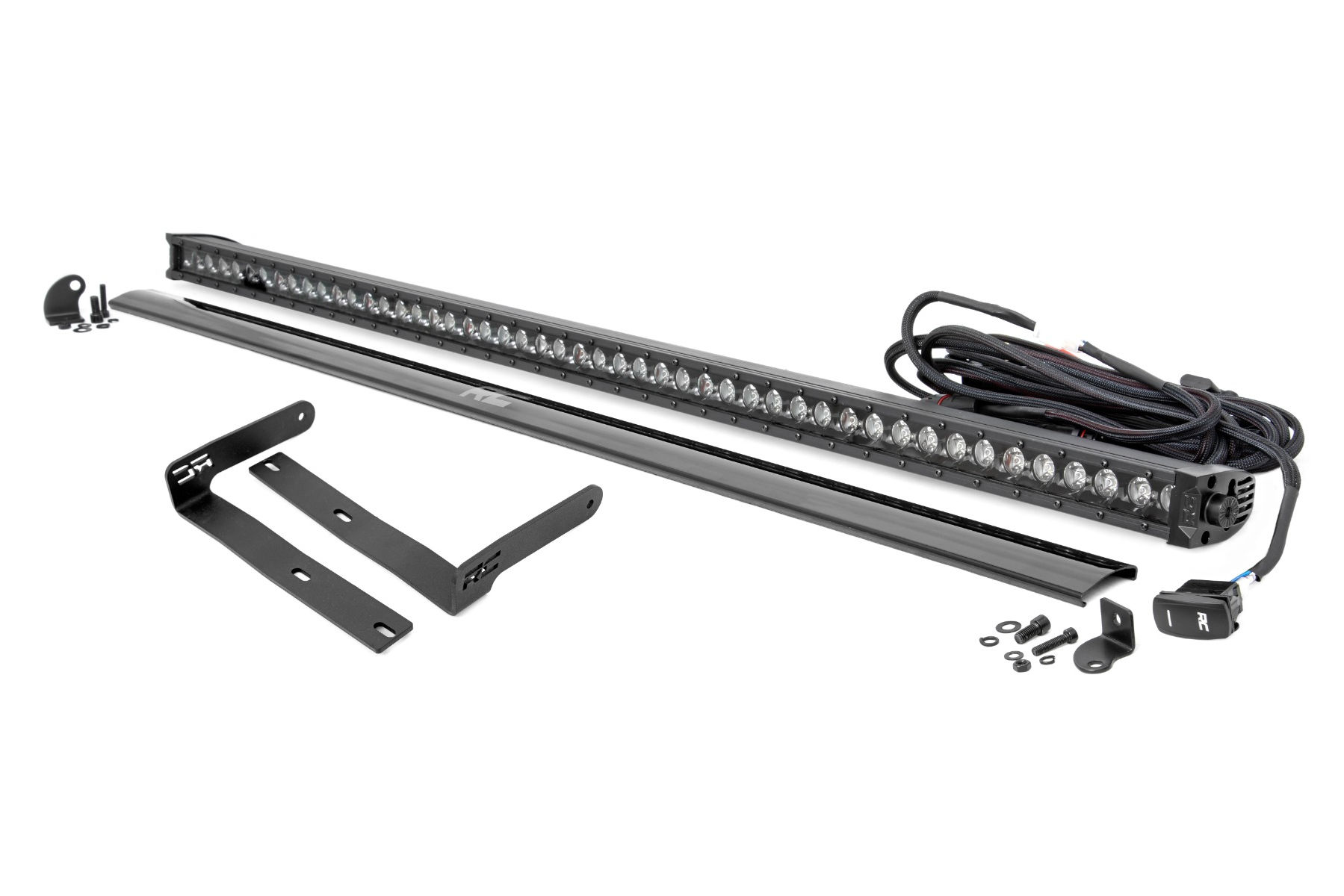 LED Blacksingle Row DRL Light Bar Kit - 50 Inch