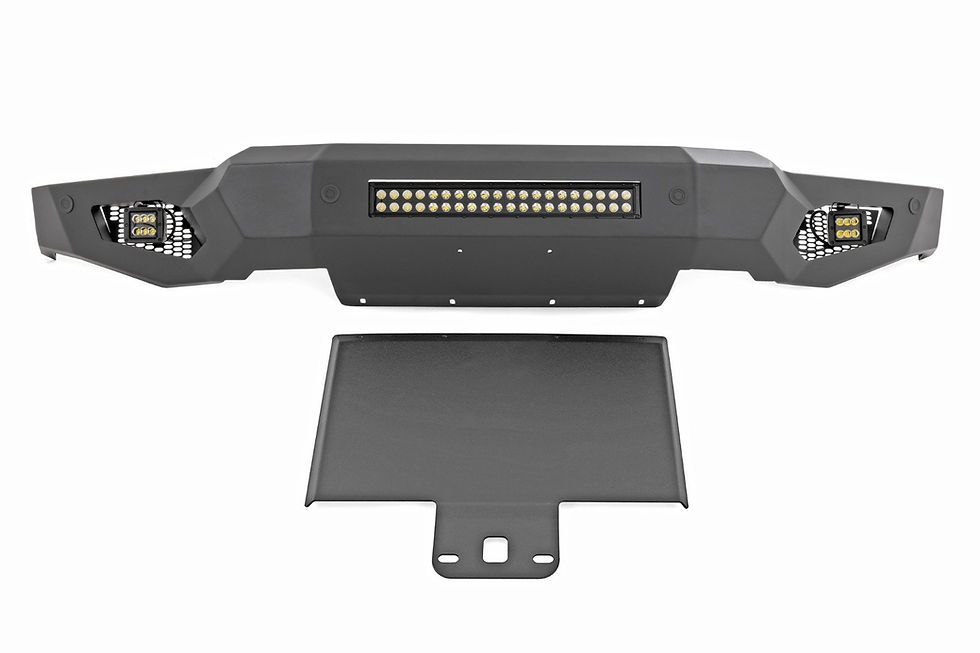 Thumbnail: High Clearance Front Bumper LED Lights Skid Plate