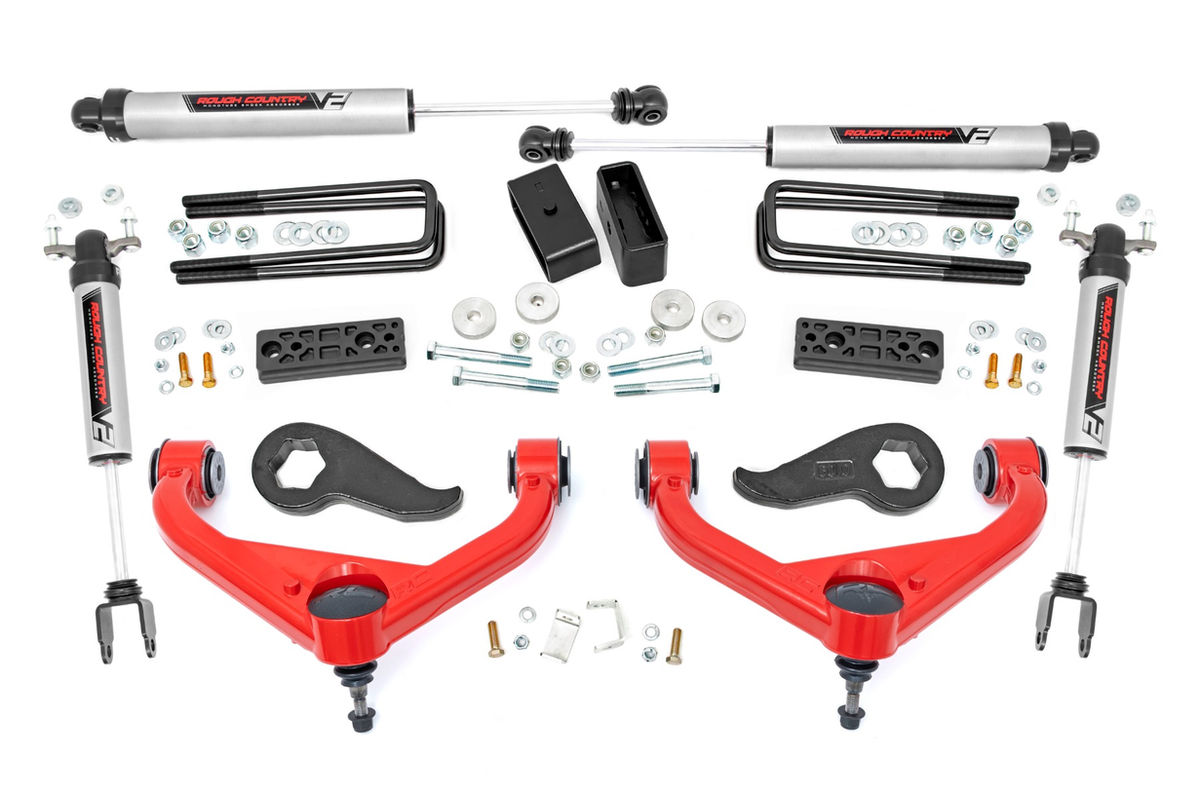 3" Lift Kit - UCAs - V2 - W/ Overloads - 97770RED