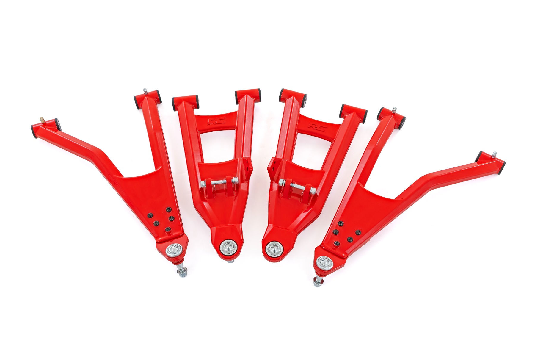 Red Aluminum Control Arms - 2" Forward Offset