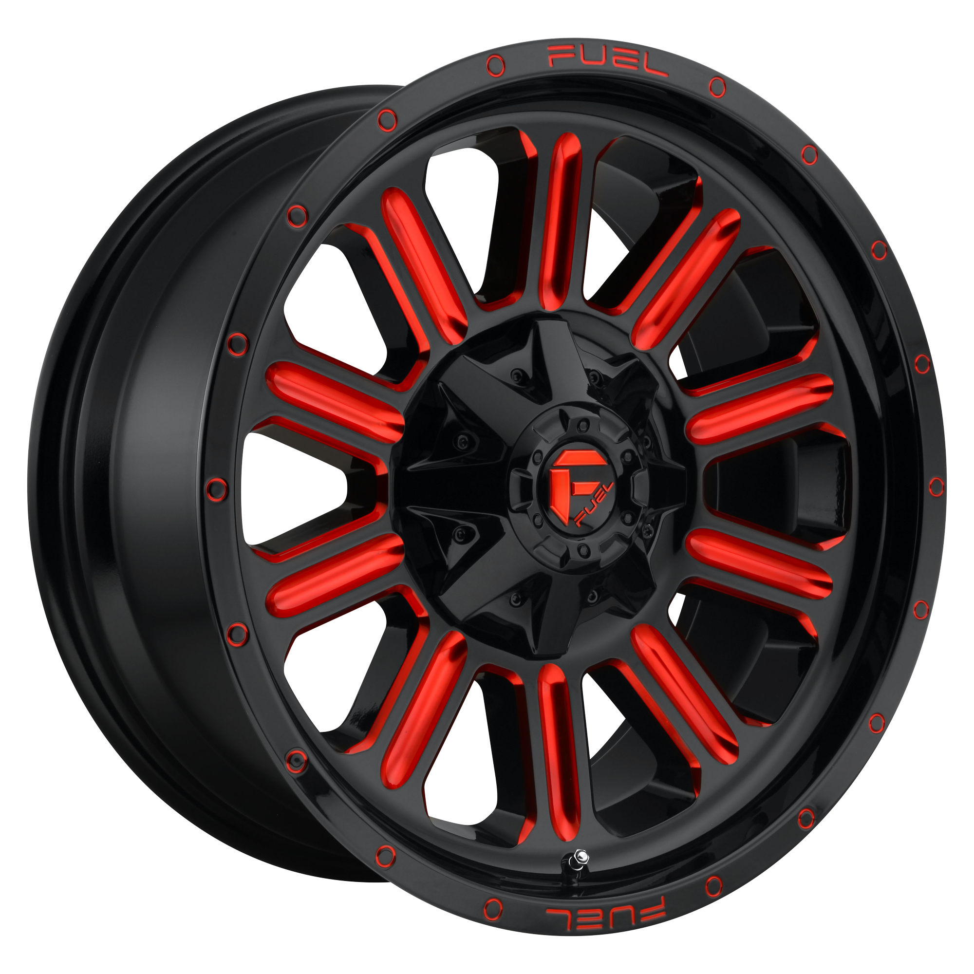 Fuel 1PC D621 HARDLINE 20X10 GB W/ RED TINT