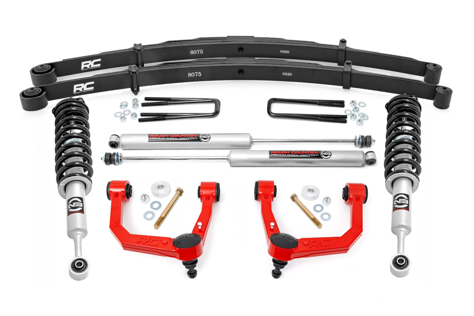 3.5 in Lift Kit - Red Uca - N3 Struts - 74232RED