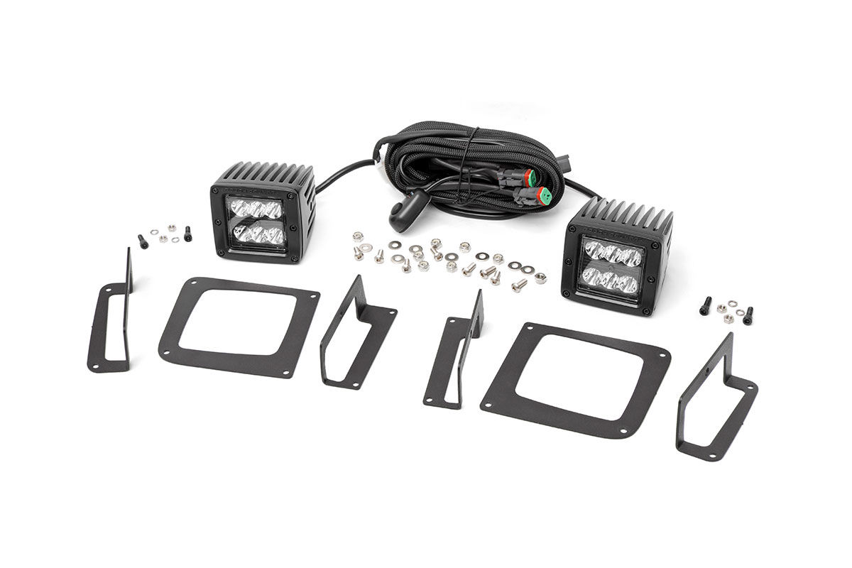 LED Light Kit - Fog Mount - 2" Black Pair - 70689