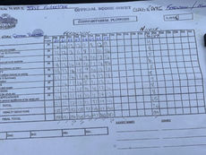 Ploughing score sheet Ferguson / novice