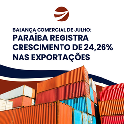 Paraíba registra crescimento de 24,26% nas exportações