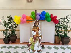 Jesus Loves You Balloon Garland and Set Up| JVR Rentals El Paso