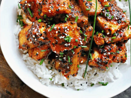 Crispy Mango-Ginger Rice Bowl